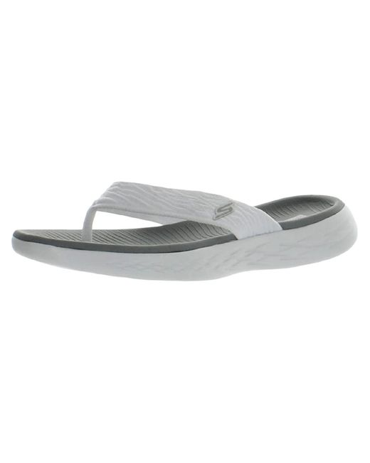 Skechers Gray On-the-go 600-sunny Padded Insole Outdoors Slide Sandals