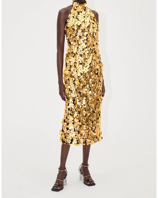 Stine Goya Mollie Dress In Golden Metallic