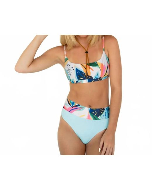 Vanhope Blue Steph Reversible Bikini Bottom