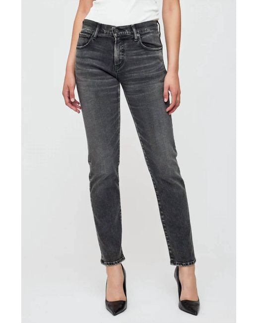 Moussy Blue Vintage Fairfield Slim Straight Jeans