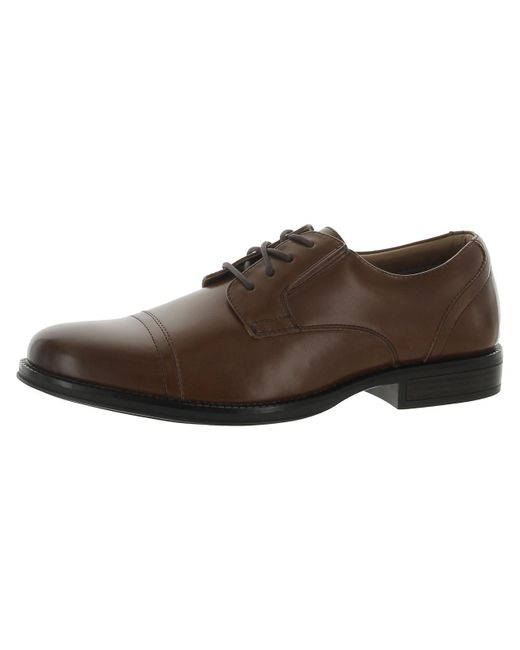 Dockers Brown Garfield Faux Leather Toe Cap Oxfords for men