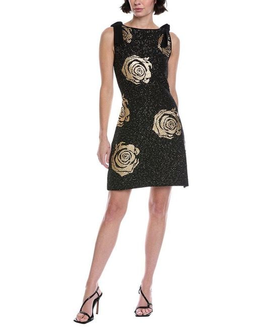 ladies long black dress coat Oscar De La Renta Black Silk Sleeveless Mini Dress With Bow Detail Siz   Sellier