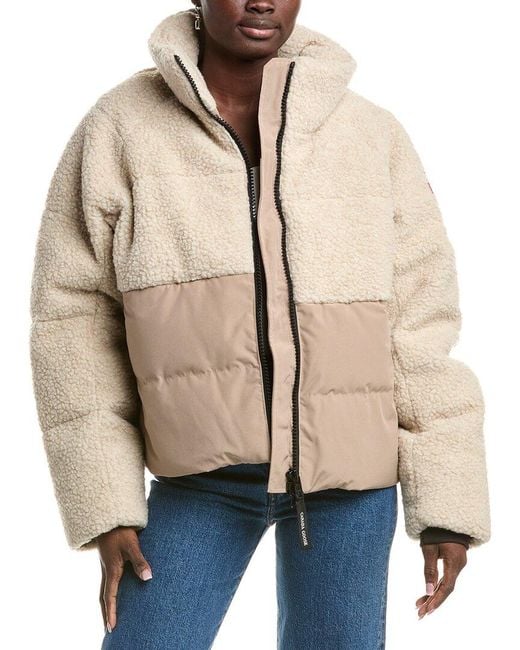 Canada Goose Natural Elora Wool-Blend Puffer Jacket