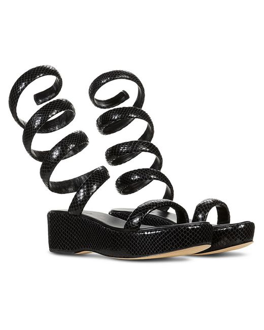 Cult Gaia Black Bhfo Gladiator Ankle Strap Wedge Sandals