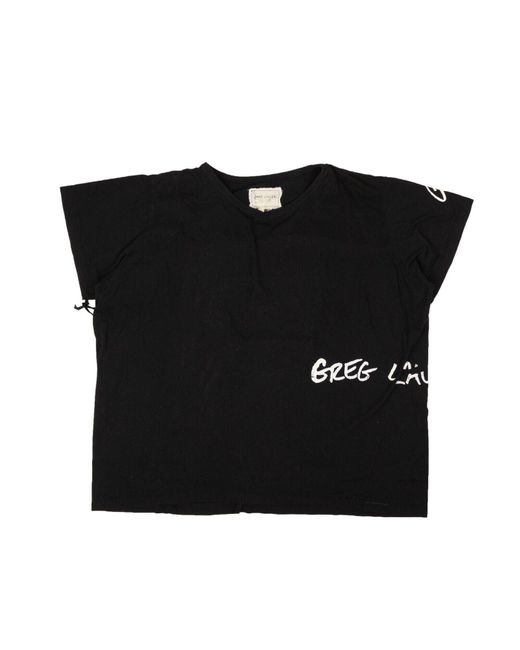 Greg Lauren Black Deconstructed T-shirt for men