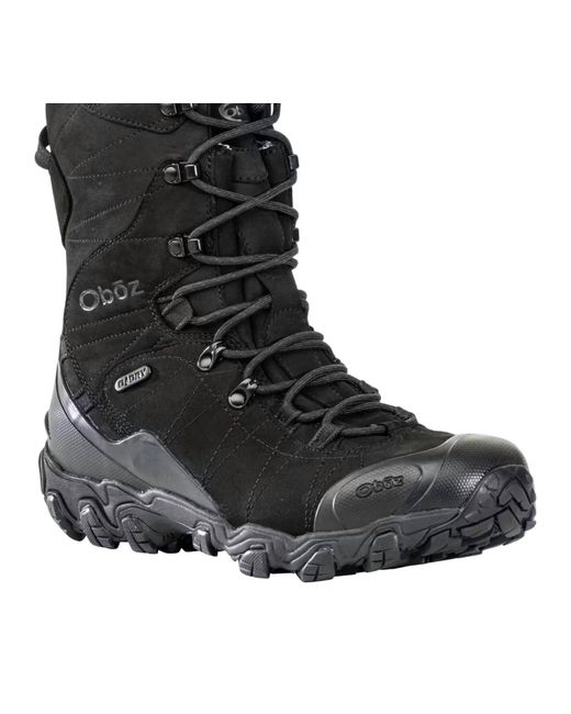 Oboz Black Men"s Bridger 10" Insulated Winter Boots for men