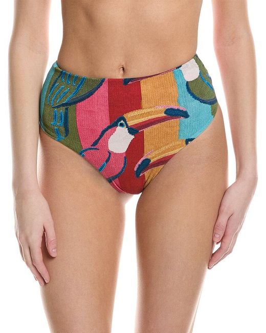 Farm Rio Blue Dewdrop Spectrum Hot Pant Bikini Bottom