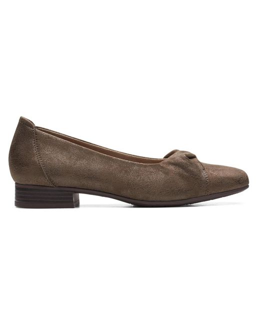 Clarks Brown Tilmont Dalia Faux Suede Slip On Loafers