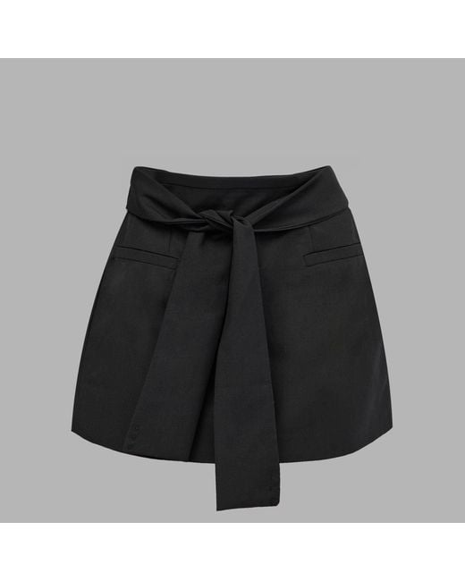 Blvck Paris Black Blvck Signature Tie-Front Skirt