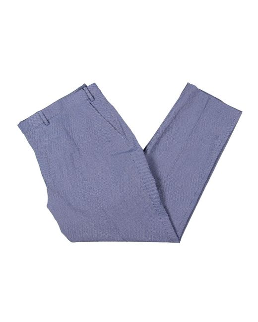 Lauren by Ralph Lauren Blue Edgewood Pinstripe Textured Suit Pants for men
