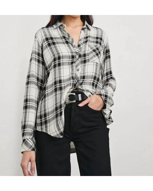 Rails Gray Hunter Top Ivory Dove Onyx