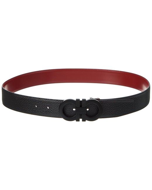 Ferragamo Red Reversible & Adjustable Leather Belt for men