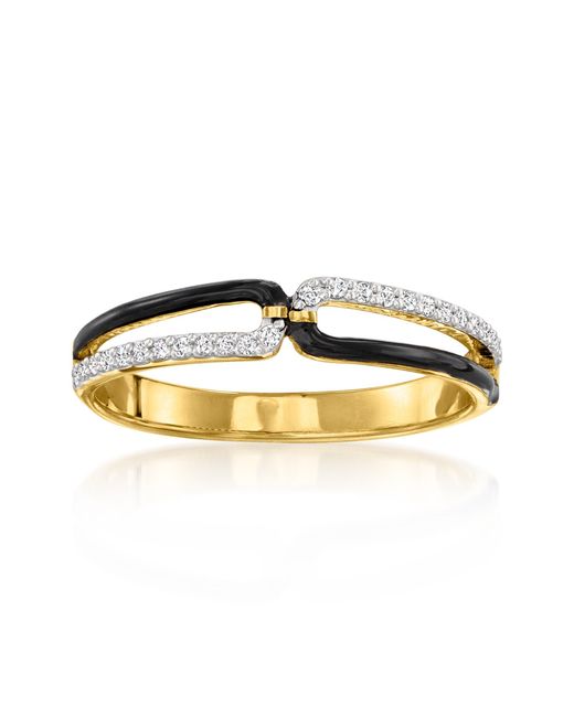 Ross-Simons Metallic Diamond And Enamel Ring