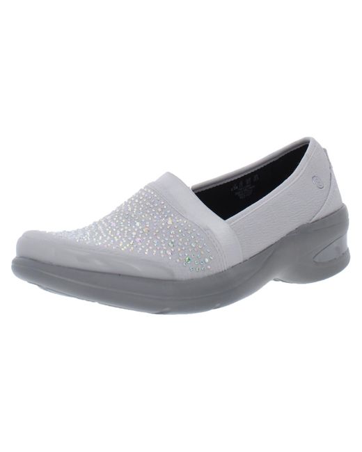 Bzees Gray Red-hot Gems Slip On Loafers