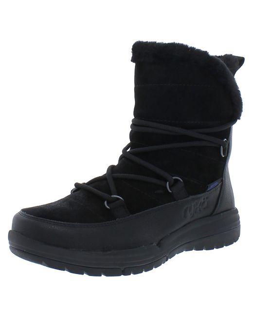Ryka Black Alpine Faux Fur Ankle Winter & Snow Boots