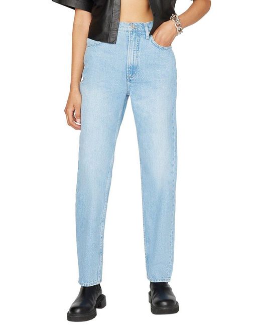 FRAME Le High N Tight Straight Zona Jean in Blue | Lyst