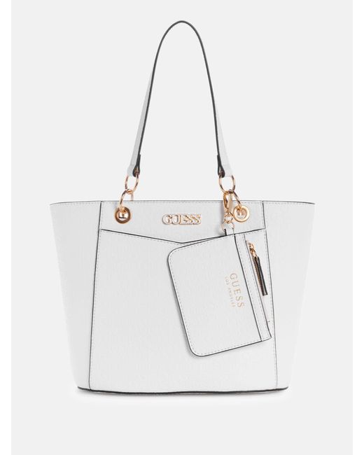Guess Factory White Zakaria Embossed Logo Carryall