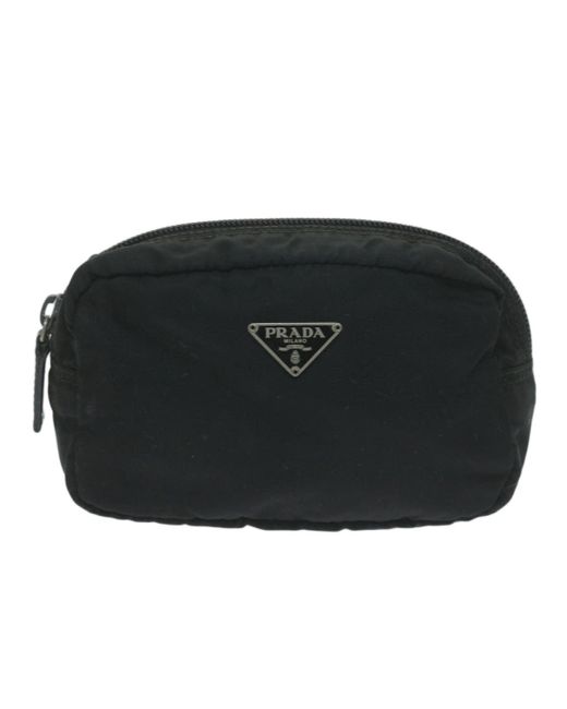 Prada Black Tessuto Synthetic Clutch Bag (pre-owned)