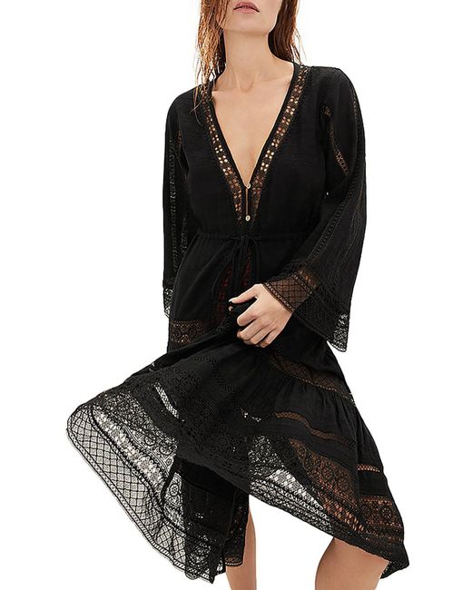Veronica Beard Cotton Beach Cover-up in Black | Lyst