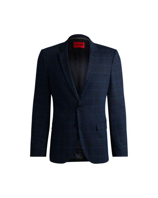 HUGO Blue Extra-Slim-Fit Suit Jacket for men