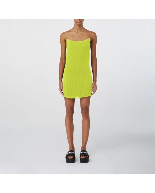 GAUGE81 Knit Viscose Camisole Mini Dress in Yellow Lyst