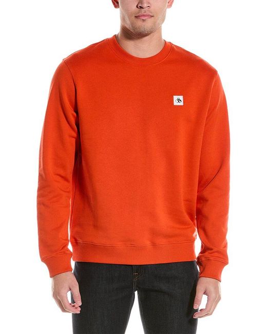 Scotch & Soda Orange Essentials Logo Badge Sweatshirt for men