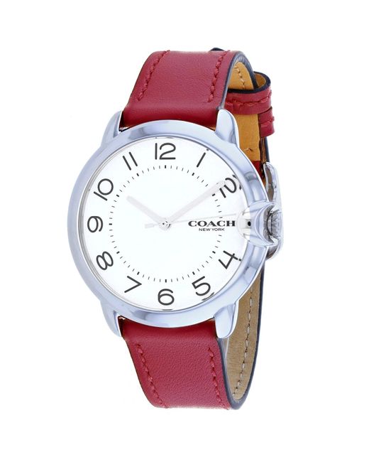 COACH Red White Dial Watch