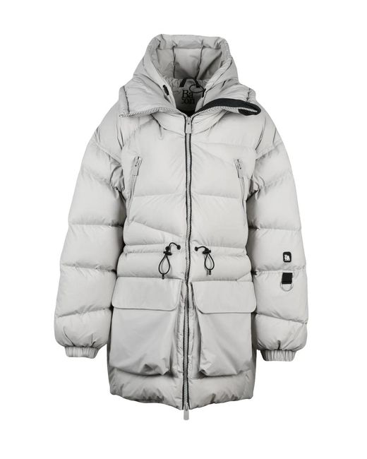 Bacon Gray Pearl Polyester Double B Parka Down Jacket