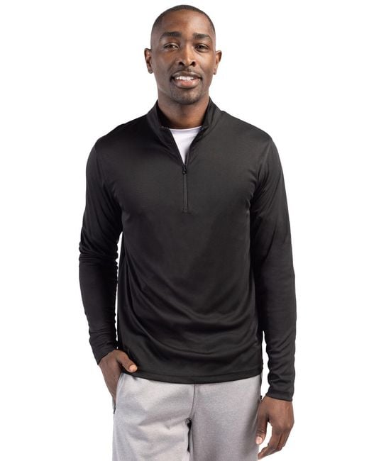 Clique Black Spin Eco Performance Half Zip Pullover for men