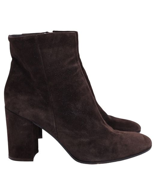 Gianvito Rossi Women's Brown Margaux Heeled Ankle Boots
