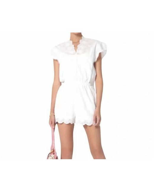 Tart Collections White Adelaide Eyelet Romper