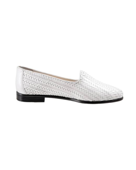 Trotters White Liz 3 Flat