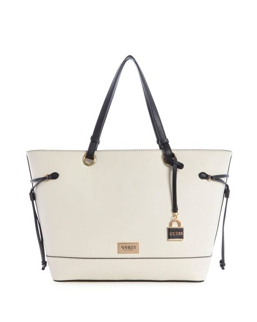 Guess Factory Keera Tote in Natural Lyst