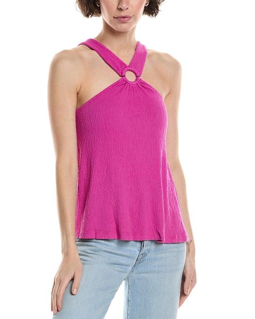 Michael Stars Pink Imani Halter Top