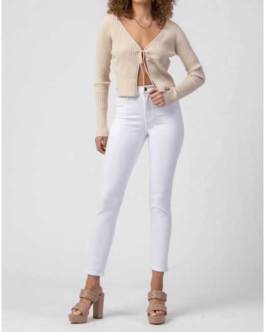 Hidden Jeans White Seamless High Rise Skinny Jeans