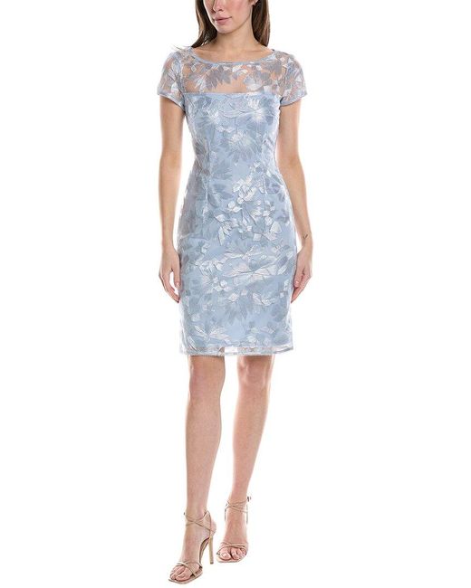 Adrianna Papell Blue Sheath Dress