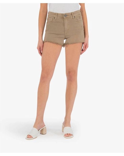 Kut From The Kloth Natural Jane High Rise Short With Fray Hem
