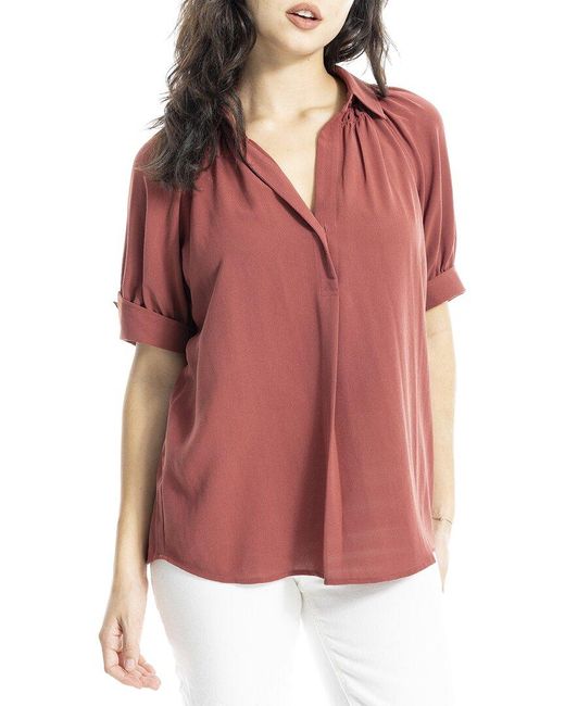 Max Studio Collared Top