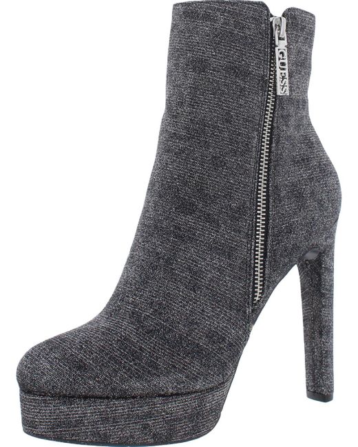 Guess Gray Dejah 3 Faux Suede Booties Ankle Boots