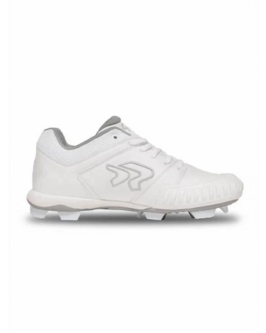 Ringor White Flite Softball Cleats With Pitching Toe