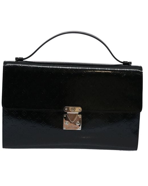 Louis Vuitton Black Glace Anushka Patent Leather Handbag (pre-owned)