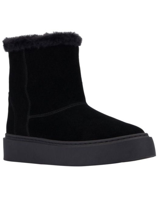 Aquatalia Black Lavina Weatherproof Suede Boot