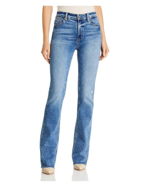 PAIGE Blue Laurel Canyon High Rise Faded Bootcut Jeans