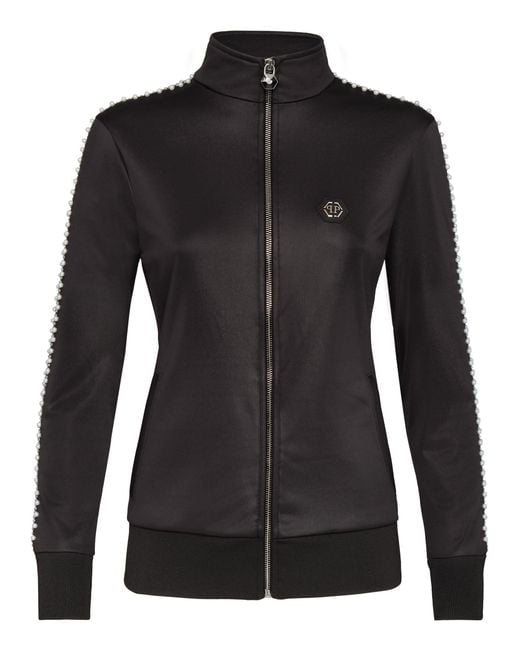 Philipp Plein Black Jogging Jacket Skull