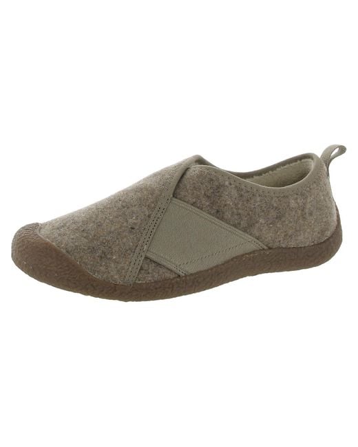 Keen Brown Howser Wrap Lifestyle Round Toe Slip-on Sneakers