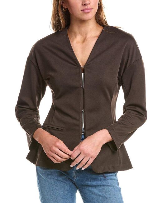 REVERIEE Gray Ponte Jacket