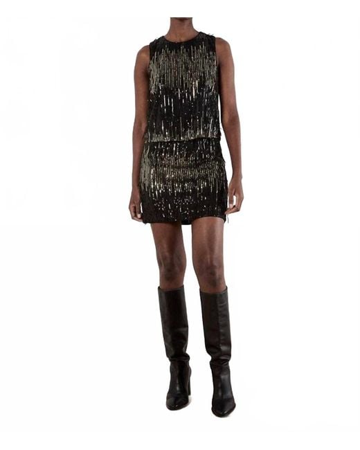 Apricot Women's Black Sequin Fringe Top - magambanetwork.com Apricot Women's Black Sequin Fringe Top - magambanetwork.com