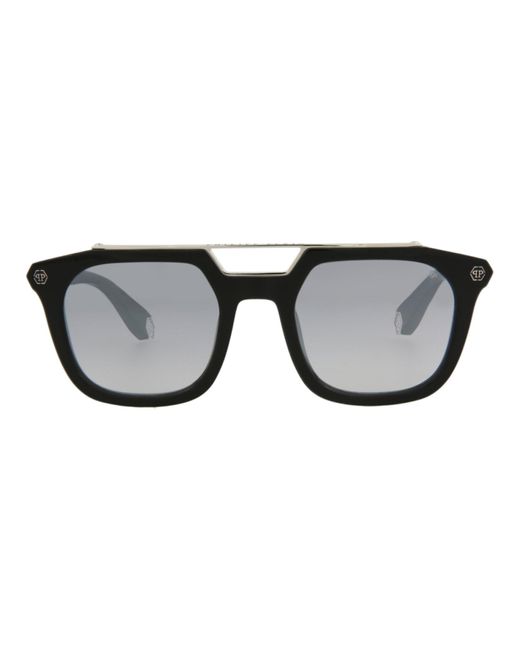 Philipp Plein Black Square-frame Acetate Sunglasses for men