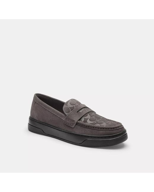 COACH Gray Hybrid Loafer With Signature Print for men