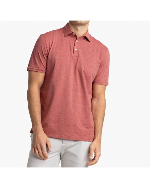 Southern Tide Breeze Performance Polo In Heather Tuscany Red for men